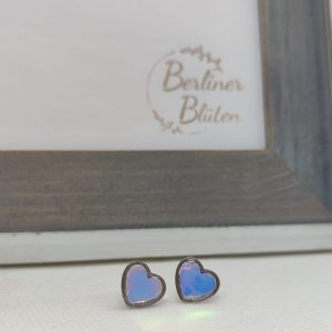 holografische Herz Ohrstecker