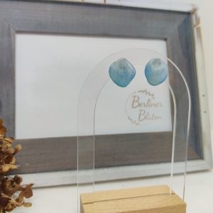 weiß blaue Hortensien Ohrstecker