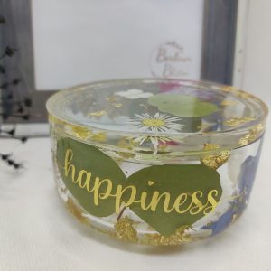gro&szlig;e Schale mit Deckel "happiness"