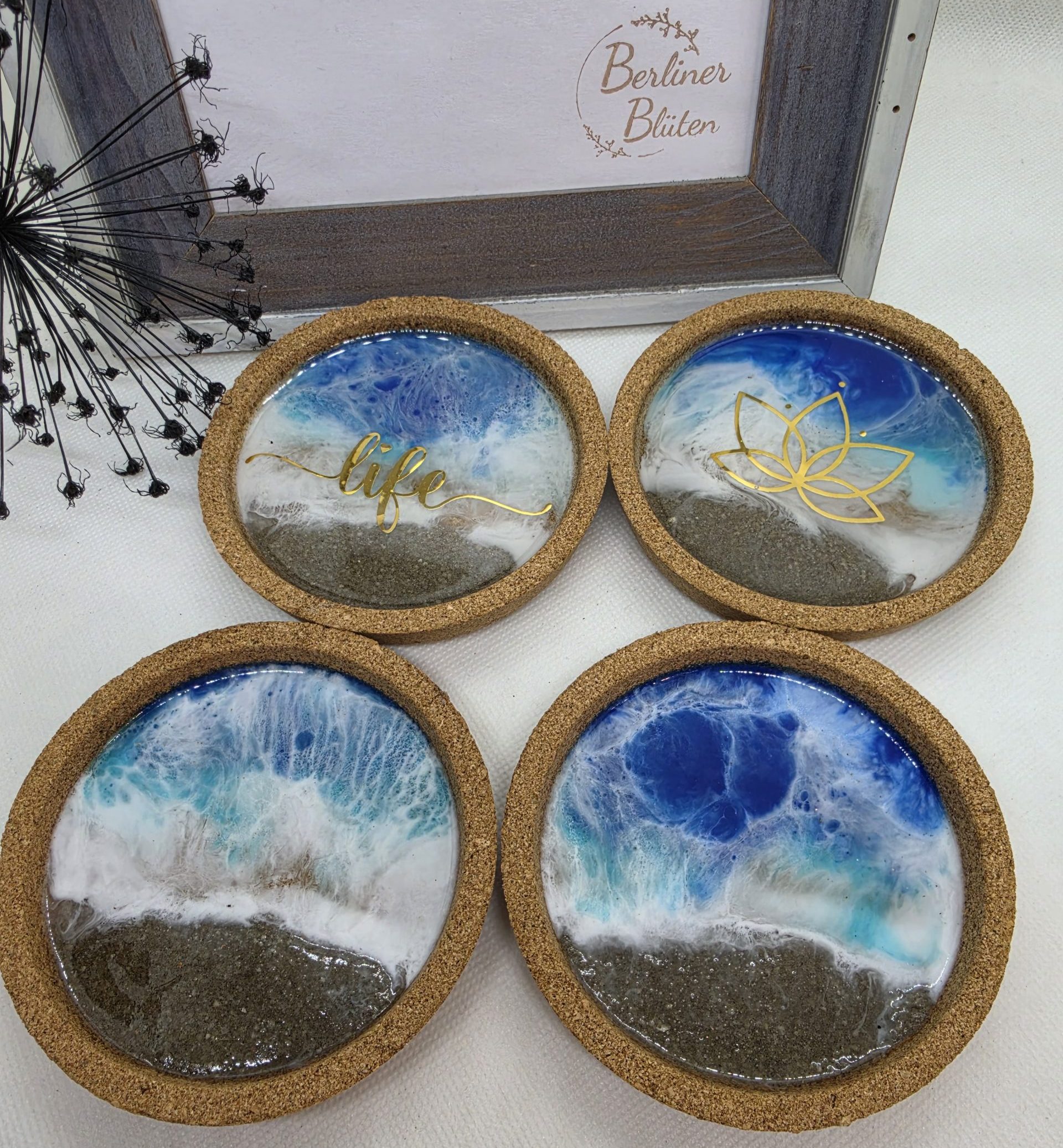 Ocean Art Untersetzer Schalen aus Kork